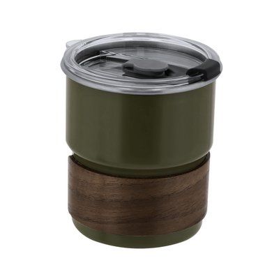 Vaso de acero y madera Ver