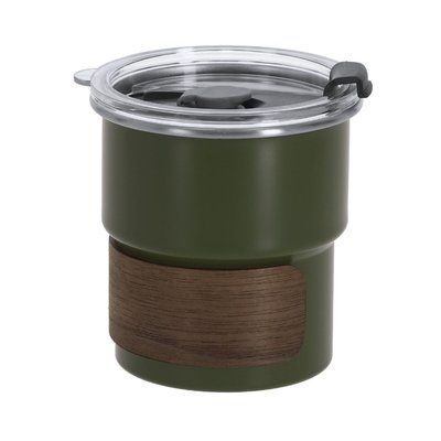 Vaso de acero y madera