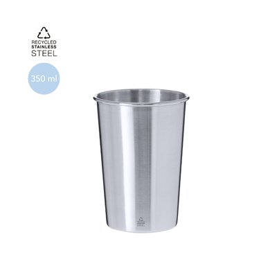 Vaso acero reciclado 350 ml cromado