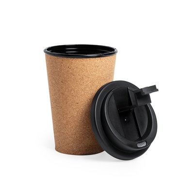 Vaso de corcho ecológico con tapa/dosificador