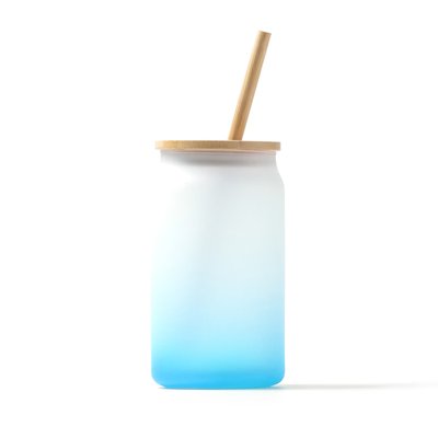 Vaso de cristal borosilicato degradado