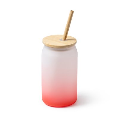 Vaso de cristal borosilicato degradado