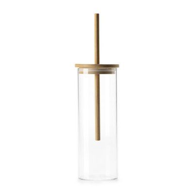 Vaso de cristal  y funda de corcho