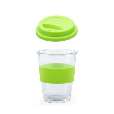 Vaso Cristal con Tapa Silicona