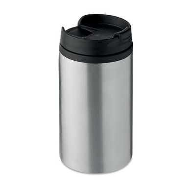 Vaso Doble Capa Antifugas 250ml Plata Mate