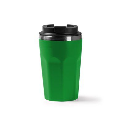 Vaso doble pared 400 ml con tapa y tapón Verde Helecho