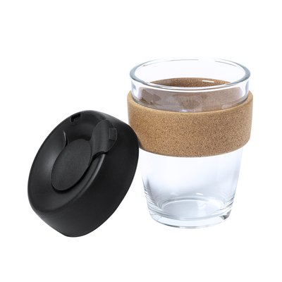 Vaso Ecológico de Cristal 350ml con tapa