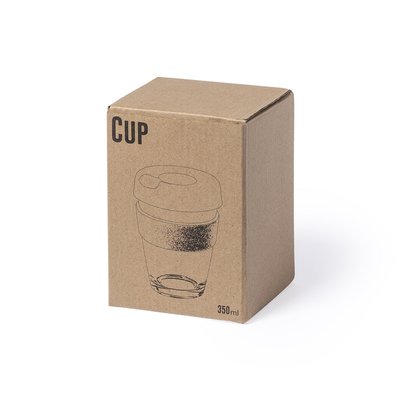 Vaso Ecológico de Cristal 350ml con tapa