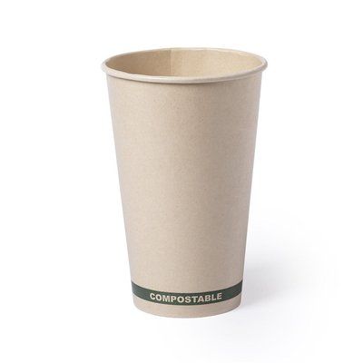 Vaso ecológico de material compostable (500ml) Marrón