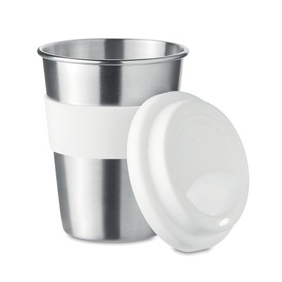 Vaso Inox con Tapa Silicona 350ml