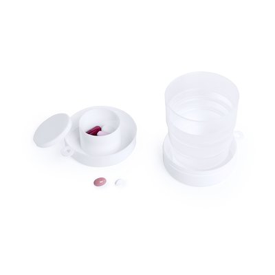 Vaso pastillero plegable 
