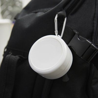 Vaso plegable con tapa y mosquetón 220 ml