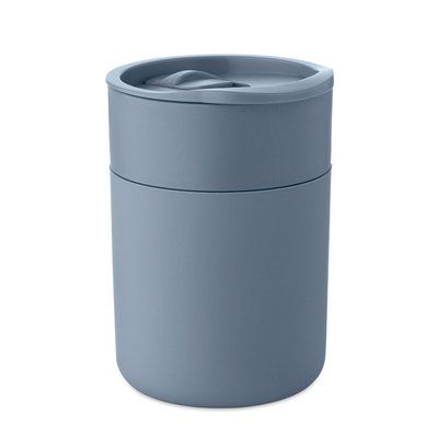 Vaso de PP 330ml con tapa Petroleo