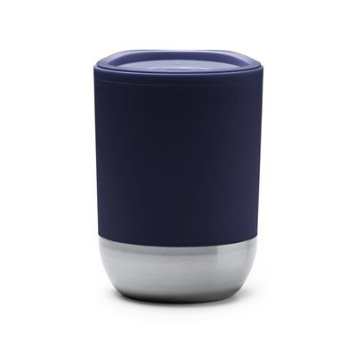 Vaso de PP reciclado doble pared y base acero Marino