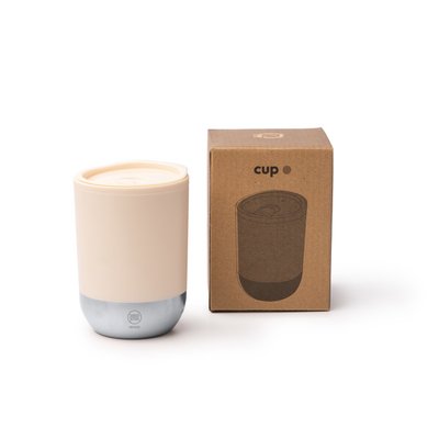 Vaso de PP reciclado doble pared y base acero