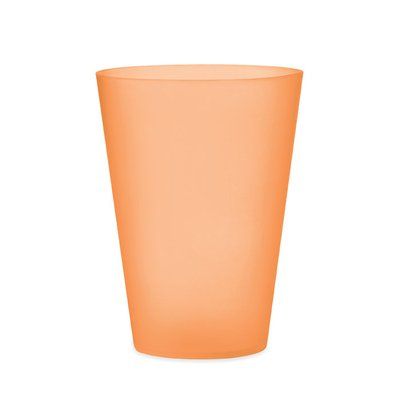 Vaso PP Reutilizable Eventos 300ml Naranja Transparente