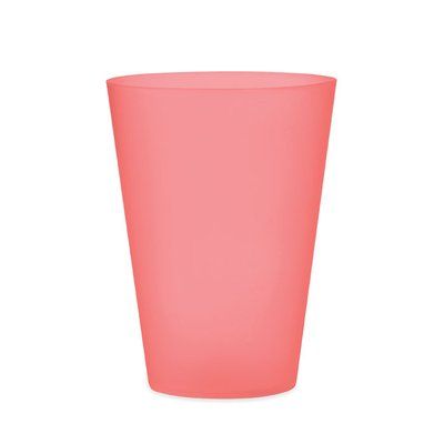 Vaso PP Reutilizable Eventos 300ml Rojo Transparente