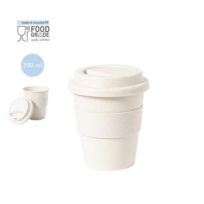 Vaso PP Tapa y Protección 350ml