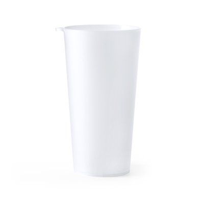Vaso reutilizable flexible 400ml con argolla Transparente