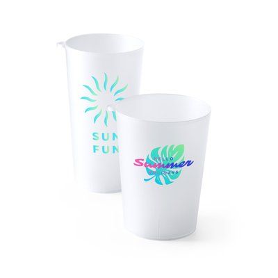 Vaso reutilizable flexible 400ml con argolla