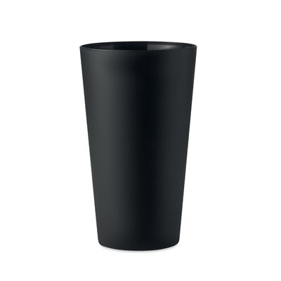 Vaso Reutilizable PP 500ml Translúcido Negro