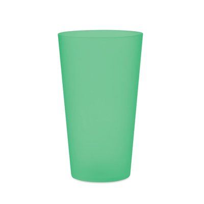 Vaso Reutilizable PP 500ml Translúcido Verde Transparente