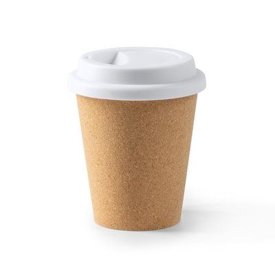 Vaso reutilizable con tapadera Crudo Talla Única Adulto
