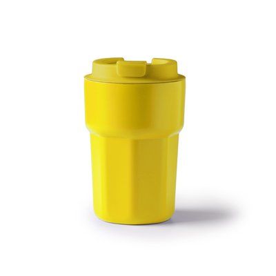 Vaso térmico de 350 ml de acero inoxidable Amarillo