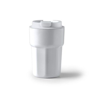 Vaso térmico de 350 ml de acero inoxidable Blanco