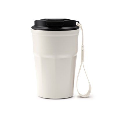 Vaso térmico de acero inox con recubrimiento cerámico Blanco Vintage Talla Única Adulto