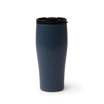 Vaso térmico de acero reciclado con tapa abatible Marino