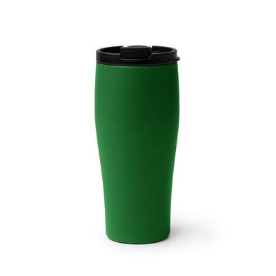 Vaso térmico de acero reciclado con tapa abatible Verde Helecho