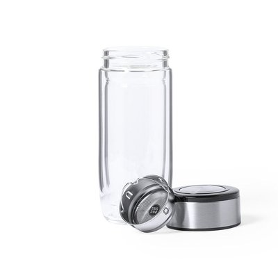 Vaso Térmico de Cristal 330ml con Infusor Inox