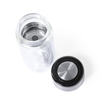 Vaso Térmico de Cristal 330ml con Infusor Inox