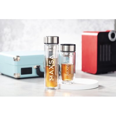 Vaso Térmico de Cristal 330ml con Infusor Inox