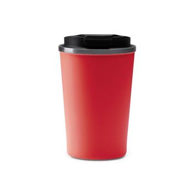 Vaso térmico con tapa rosca y antideslizante Rojo