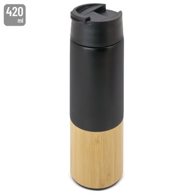 Vaso Termo 420ml bambú y acero inox. Ne