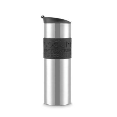 Vaso Termo Inox 600ml con Tapa en Pico Negro
