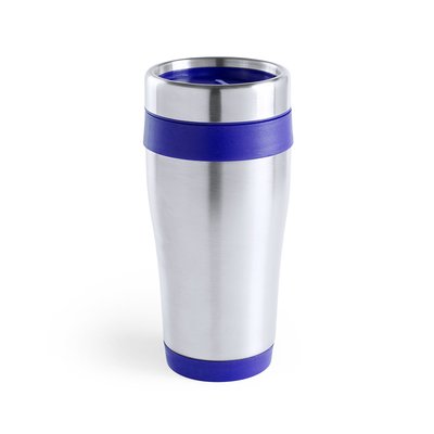 Vaso termo personalizado de acero inox. brillante (450 ml) Azul