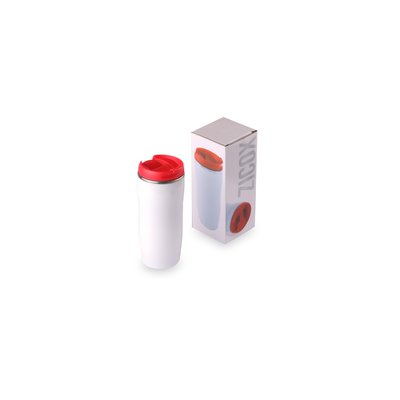 Vaso termo personalizado de acero inox. con tapa (400 ml)