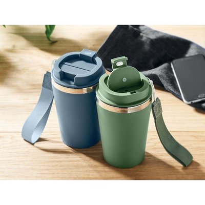 Vaso de viaje con correa
