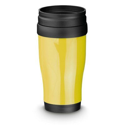 Vaso de Viaje Doble Pared 400ml Amarillo