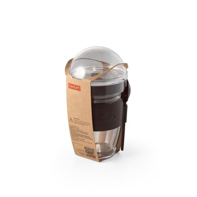 Vaso Yogur 250ml Doble con Cuchara