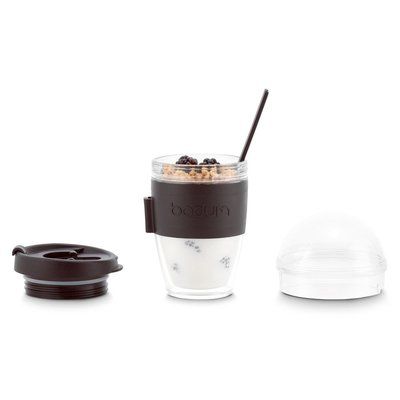 Vaso Yogur 250ml Doble con Cuchara