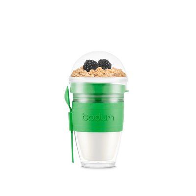 Vaso Yogur 250ml Doble con Cuchara