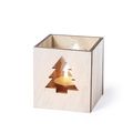 Vela Vainilla en Cristal y Caja de Madera con Estrella
