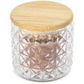 Vela en Vaso Cristal de Rombos con Tapa