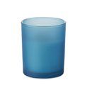 Vela de cera vegetal 80 gr mecha madera Azul