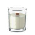 Vela de cera vegetal 80 gr mecha madera Transparente