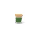 Vela perfumada en vaso de cristal con tapa